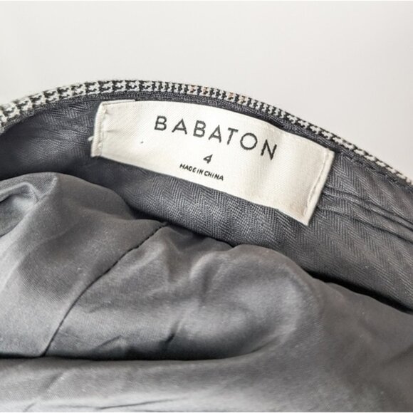 BABATON Rosemarie Pant Wide Leg Trouser Houndstooth Plaid Brown 4 ARITZIA - Picture 14 of 15